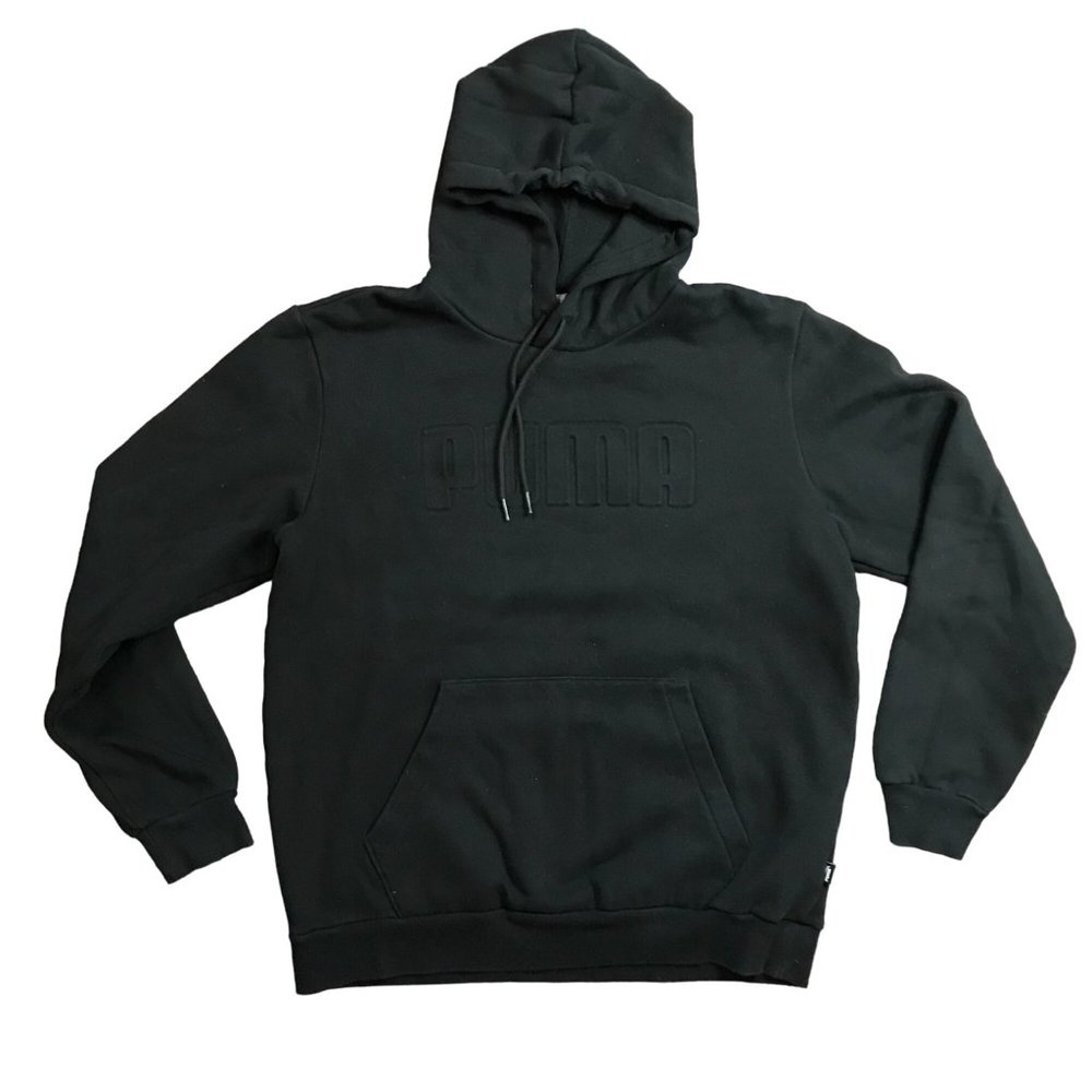 Puma Black Pullover Hoodie Sweatshirt Blackβ Logo Women's Size Medium